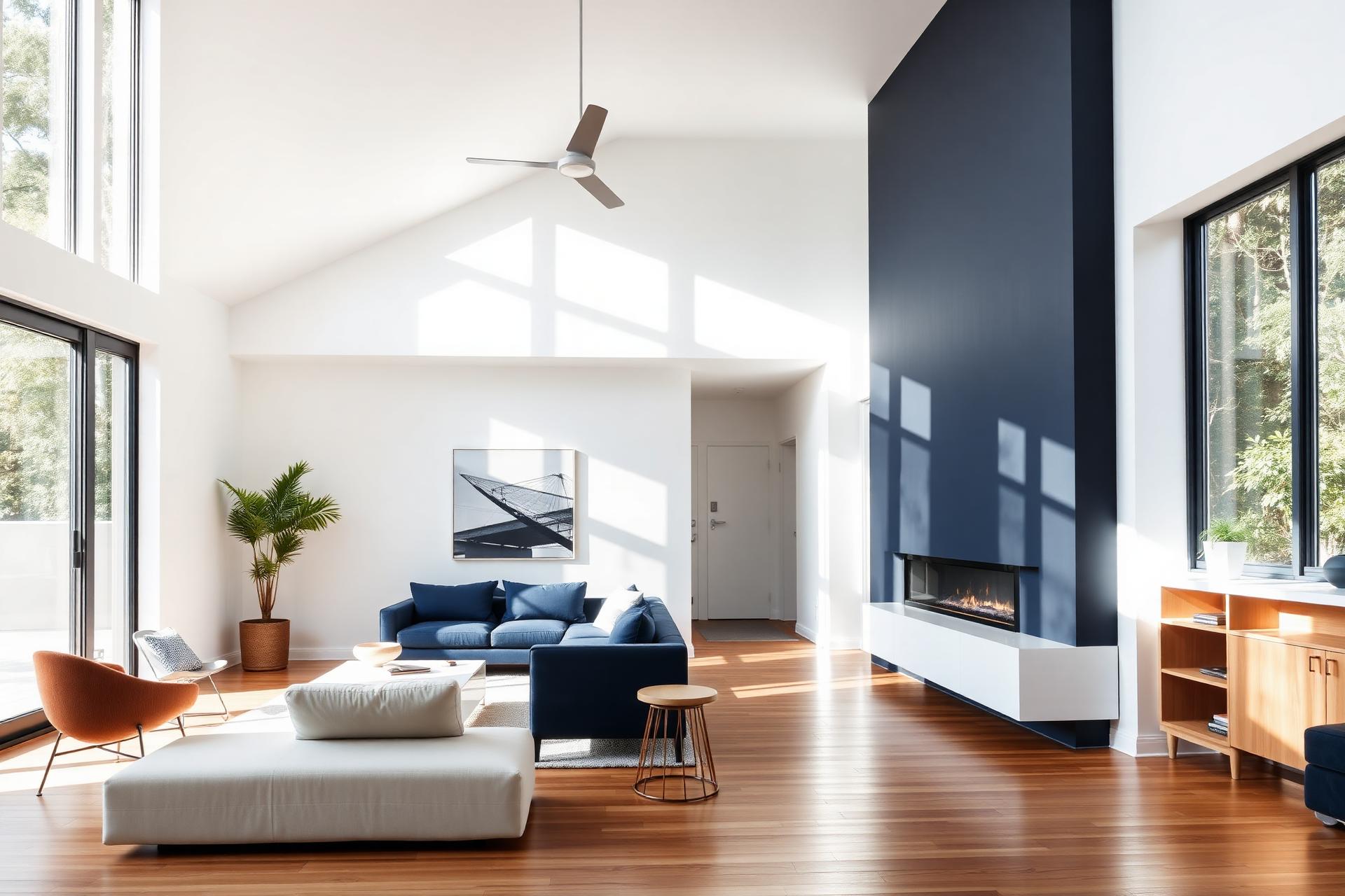 Freshly painted modern home interior